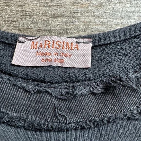 Black Sequin Peace Sign Long Sleeve Top - Picture 5 of 8